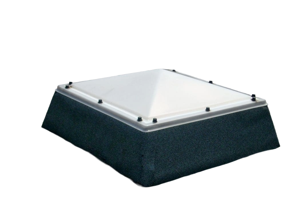Świetlik dachowy kopułowy stały (akryl) na podstawie stalowej
